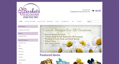 Desktop Screenshot of basketsandbloomsforyou.com